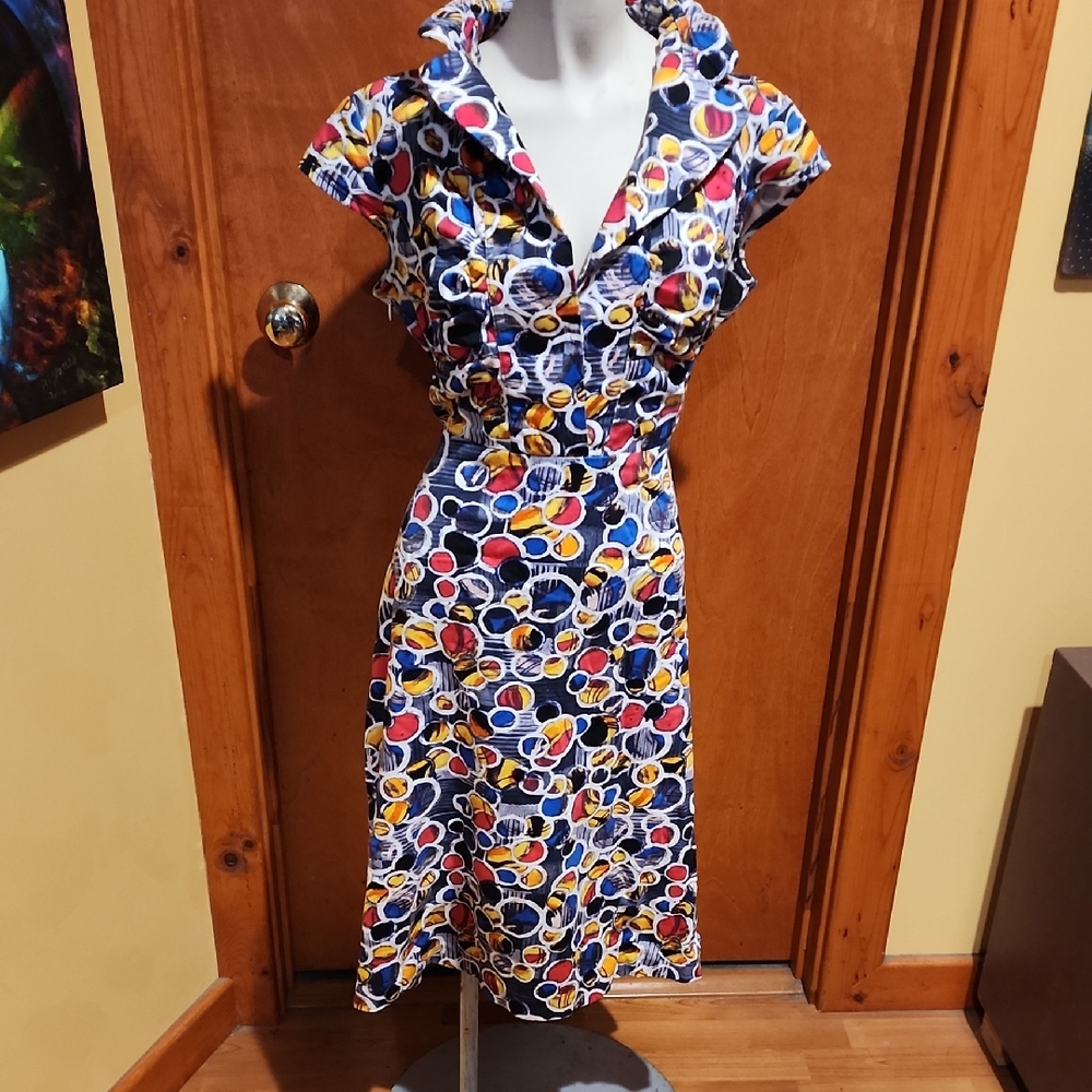 Colorful Patterned Women's Dress